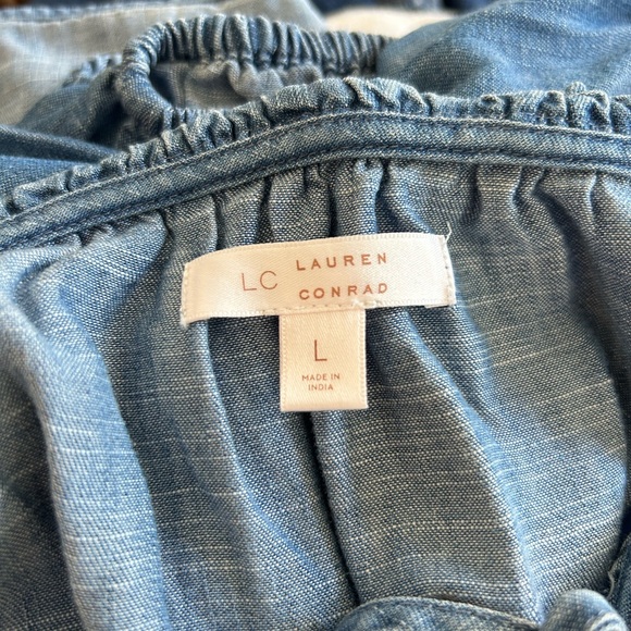 Women's Blue Embroidered Top - Picture 6 of 6